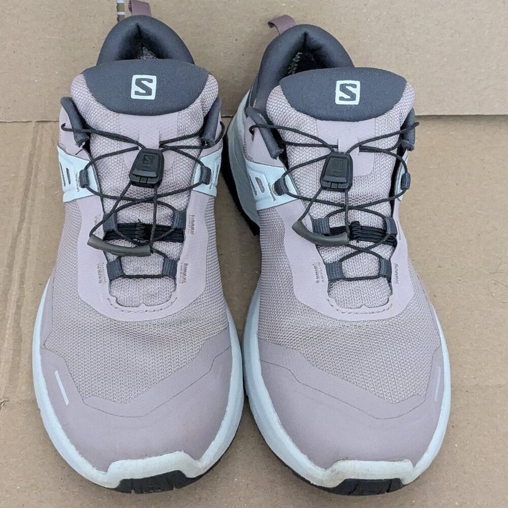 Salomon X Raise GTX Shoes Womens 9.5 Pink Gray GORE-TEX Hiking Quicklace Trail - Picture 4 of 16